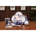 High Quality Luxury White and Blue Tableware